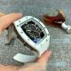 High Clone  Richard Mille RM 055 White Rubber Strap Black dial Watch (6)_th.jpg